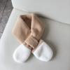 Bufanda para niños Otoño e Invierno Gruesa Cálida Panel Ligero Costuras Bicolor DIY Bufanda de Felpa para Hombre y Mujer Bufanda para Bebé
