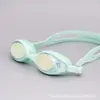 Gafas de natación antivaho de alta definición para niños de comercio electrónico transfronterizo, diseño de banda para la cabeza de silicona, cómodas de llevar durante períodos prolongados sin causar fatiga visual, disponibles al por mayor