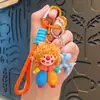 Llavero colgante de payaso de dibujos animados de moda con pelo rizado, accesorio de bolso de muñeca lindo, llavero, pequeño regalo