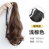 Peruca Rabo de Cavalo Trança Feminina Cabelo Natural Clipe Ondas Grandes Rabo de Cavalo Alto Leve Fofo Fita Rabo de Cavalo