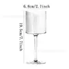 Taça de Padrão Vertical de Aparência Sofisticada Taça de Vinho Tinto Taça de Cocktail Vinho Tinto Taça de Vinho de Frutas Suco Bebida Fria Taça de Vinho Doméstica Copo de Bolha