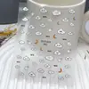 Série Duyuer Adesivos de Unha Populares Estilo Influenciador Realista com Suporte Adesivo para Decoração de Unhas DIY