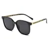 2026 Nuevo Modelo Montura Redonda Patas de Cadena Gafas de Sol para Mujer de Alta Calidad Estilo Chanel Gafas de Sol Protector Solar Tiktok Xiaohongshu