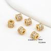 Cuentas Espaciadoras de Zirconia Incrustada en Oro Real de 18K que Conservan el Color Accesorios para Joyería DIY Cuentas Espaciadoras Cintura Pequeña Cuentas Passepartout C45