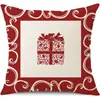 Juego de Fundas de Almohada Transfronterizas para Navidad Europea y Americana, Funda para Cojín de Sofá de Sala de Estar, Funda para Almohada de Cintura con Reno Papá Noel Árbol, Suministro de Fábrica