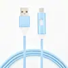 Cable de Datos con Luz LED Hueca de Colores 120W Carga Súper Rápida Adecuado para Apple Tipo-C Cable de Carga Fuente de Fábrica