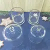 Taza de Vela Aromaterapia de Vidrio Ins Tapa de Campana Dorada Tinkerbell Portavelas DIY Contenedor Tapa de Vidrio Contenedor de Piedra Difusora