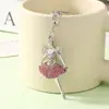 Chaveiro de bailarina com diamantes estilo coreano, pingente de bolsa com strass da moda, presente feminino, chaveiro de carro