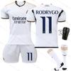 2324 Novo Uniforme de Futebol do Real Madrid Home 7 Vinicius 5 Bellingham 11 Rodrygo 9 Mbappé