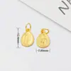 Colgante Chapado en Oro de 14K que Conserva el Color con la Palabra "Fortuna" Pulsera de Amuletos Pequeños Accesorio Pulsera DIY Accesorios de Cuentas para Collares Venta al por Mayor D104
