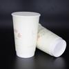 Venta al por mayor de vasos desechables de papel PLA, taza de café con tapa, taza de leche de soja de papel de doble capa engrosada, taza hueca para bebidas calientes