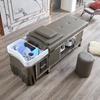 Cama Lavacabezas Tailandesa de Acero Inoxidable para Peluquería Salón de Belleza Especial Cama Lavacabezas Circulación de Agua Cama para Terapia Capilar Masaje Cama de Fumigación