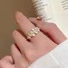 Anillo Abierto de Flor Plateada Estilo Coreano para Mujer 2026 Nuevo Ligero de Lujo Diseño de Gama Alta Anillo para Dedo Índice Accesorios de Nicho