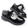 Zapatos Negros de Cuero Estilo Academia Estilo Británico para Niñas, Zapatos Pequeños de Cuero Blancos de Rendimiento JK, Zapatos de Princesa Infantiles Transpirables de Suela Blanda