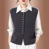 Cardigã jaqueta colete de tricô cor sólida gola redonda estilo coreano feminino outono e inverno nova moda solto ombro caído curto suéter moderno