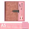 Caderno de negócios transfronteiriço personalizável com impressão de logotipo, fecho, alto valor estético, espessado, caderno de reunião de alta qualidade