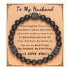 Pulsera Amazon Explosions de Piedra Volcánica Negra Escarchada Papá Regalo Día del Padre Europeo y Americano Pulsera Pulsera de Cuentas Venta al por Mayor