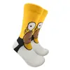Modelos Transfronterizos de Comercio Exterior para Primavera, Otoño e Invierno Hombres y Mujeres Tendencia de Dibujos Animados Calcetines de Media Pantorrilla Calcetines de Algodón Sitio de Suministro