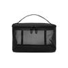 Bolsa de malha de camada dupla de grande capacidade para atacado transfronteiriço, bolsa de lavagem, bolsa de lavagem de viagem, bolsa de armazenamento, bolsa de malha de viagem, maquiagem
