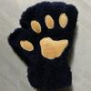 Guantes de Dibujos Animados de Medio Dedo para Mujer Invierno Lindo Guantes Extra-Dedo Gruesos Esponjosos Pata de Oso Medio Dedo Pata de Gato Guantes Transfronterizos