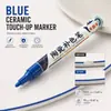 Plumón de retoque cerámico de 2.5 mm, 12 colores disponibles, impermeable, marcador especializado para reparar rayones en azulejos, inodoros y bañeras