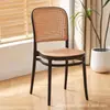 *2 encostos de cadeira de rattan sintético, design moderno e minimalista, adequados para uso doméstico, cafés, hamburguerias, cadeiras de jantar e mesas de escritório