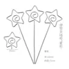 Portaflores en forma de corazón estilo coreano, portatarjetas en forma de estrella, tarjetero de metal, accesorios de decoración DIY para floristerías, materiales florales
