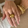Estilo celebridade da internet mesmo estilo aço titânio luxo leve elegante moderno pulseira versátil 18K ouro incrustado com diamante pulseira de alta qualidade que não desbota