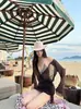 Traje de Baño de Tres Piezas Estilo Nuevo 2026 para Mujer, Oculta el Vientre y Adelgaza, Adecuado para Vacaciones en la Playa y Aguas Termales [Disponible para Dropshipping]