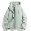 Chaqueta azul Picapinos para hombre y mujer, nuevo modelo 2026, abrigo corto tres en uno para personas menudas, prenda exterior impermeable y cortavientos para exteriores