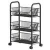 Estante de Cocina de Pie Multicapa con Ruedas Carrito Móvil Estante de Almacenamiento para Sándwiches Balcón Frutas y Verduras Sala de Estar Dormitorio Almacenamiento