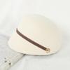 Nuevo sombrero de lana de otoño e invierno de moda, sombrero de lana, sombrero ecuestre, gorra de visera casual para mujer, cálido sombrero de caballero, sombrero de fieltro