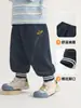 Pantalones vaqueros con puño para niño Kaka Panda Pantalones de otoño para niño Conjunto de otoño para bebé Pantalones casuales para niña de primavera y otoño
