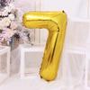 Balão de número dourado de 32 polegadas, foto de celebridade da Internet, meninos e meninas, aniversário infantil, festa de um ano, decoração de cena