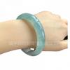 Pulsera de jade azul hielo natural con flor azul flotante y cuarcita de jade, pulsera de jade azul cielo hielo fino al por mayor