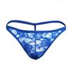 Uma geração de T-pants de renda sem costura masculina de cintura baixa quadril transparente sexy roupa íntima masculina fio dental de renda