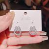 Pendientes de botón con lazo para mujer, aretes de circonita con microincrustaciones de personalidad de alta calidad, ligeros, de lujo y con temperamento, 2023