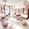 Decoración de Propuesta de Crayon Shin-chan Interior Día de San Valentín Dibujos Animados Creativo Lindo Atmósfera de Confesión Globos Accesorios Tablero KT