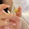 Nuevo Anillo de Rosa de Amor para Mujer Chapado en Oro Apertura Ajustable Dedo Índice Nuevo Alta Gama Lujo Ligero Moda Versátil
