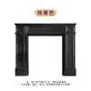 Gabinete Decorativo de Chimenea Estilo Francés Vintage, Divisor Minimalista para Entrada de Sala de Estar en Casa, Gabinete Estrecho Blanco de Madera Maciza