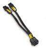 Juego de cable de alimentación de red 8p hembra a doble 6 + 2 pines macho tarjeta gráfica 8p a doble 8p un minuto dos cable adaptador de alimentación