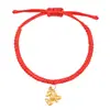 Cen 2026 Ano do Cavalo Doze Signos do Zodíaco Pulseira Vermelha para Homens e Mulheres, Pulseira de Fio Vermelho Trançado Feita à Mão para o Ano do Cavalo