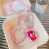 Conjunto de Joias Colar Luminoso Infantil Desenho Animado Acessórios de Menininha Coloridos Brinco de Clipe Anel Pulseira de Pequena Princesa