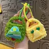 Linda Caricatura de Mini Billetera de Punto Llavero Tejido Navideño Hecho a Mano Accesorios Venta al por Mayor Bolsa Creativa de Almacenamiento
