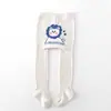 Leggings con Estampado de Dibujos Animados para Niñas, Mallas Blancas con Pies para Bebés y Niños Pequeños, Colección Primavera y Otoño