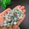Cuentas de Dinero de 9 mm Jadeíta Tricolor Jade Birmano Grado A Cuentas Sueltas Jade de Sihui Cuentas de Jadeíta de Jade
