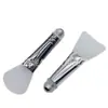 Brocha de Silicona para Mascarilla de Doble Extremo, Suave y Cómoda, Bola Rodante para Masaje de Ojos, Brocha de Maquillaje Multifuncional, Brocha para Mascarilla de Barro Tipo Espátula