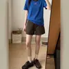 Shorts Jeans Workwear Cor de Café Retrô Americano Feminino 2026 Verão Novo Cintura Alta Emagrecedor Hot Girl Linha A Hot Pants