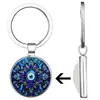 Fabricante de Origen Transfronterizo Azul Dorado Ojo de Diablo Ojo Maligno Gema del Tiempo Aleación Llavero Colgante