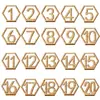 Placa de Número de Mesa de Madera 1-40 Corte Hexagonal Placa de Asiento Número Bar Cafetería Boda Número de Mesa Placa de Mesa